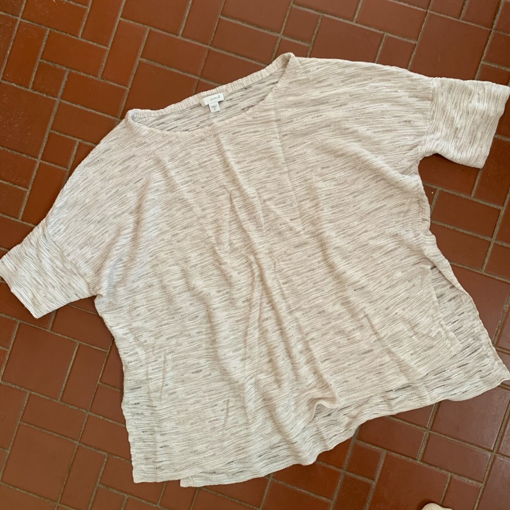 J. Jill lightweight open knit sweater tee